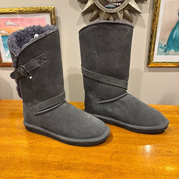 Bearpaw Womens Tatum Edition Mid Calf Boots Charcoal Gray Size 8M - Picture 1 of 6